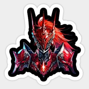 solo leveling mecha igris red armor Sticker